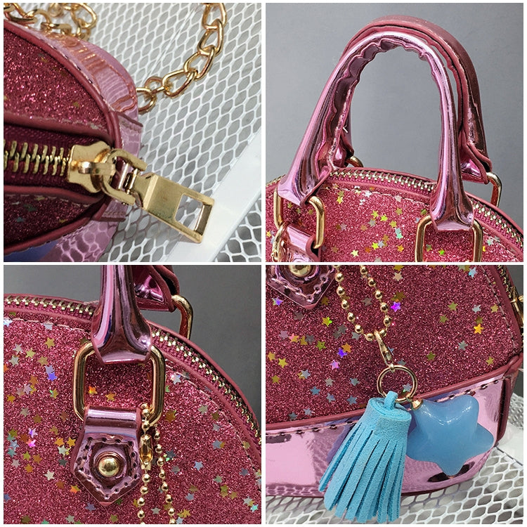 Cute Leather Shoulder Bag Messenger Bag Girls Solid Color Mini Zip Small Square Bag Tote Bag(Red)