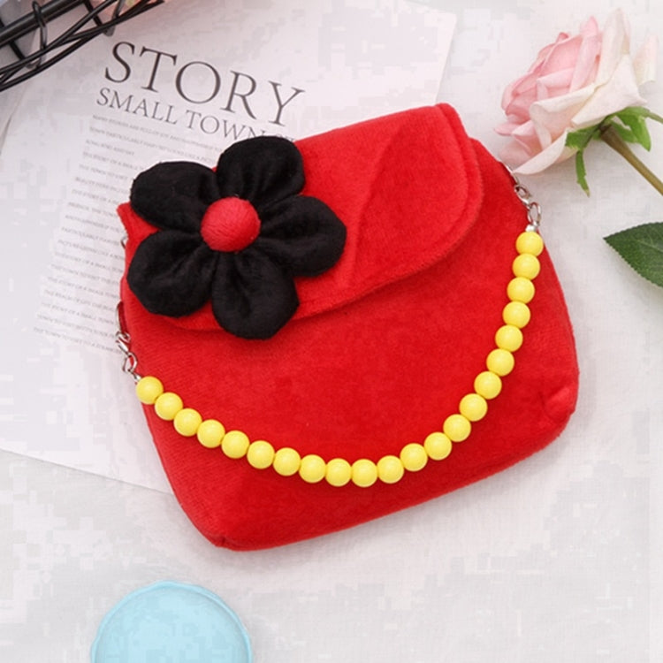 Fashion Shoulder Bag Children Girls Princess Flower Messenger Handbag Lovely Purses(Red)