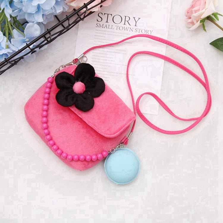 Fashion Shoulder Bag Children Girls Princess Flower Messenger Handbag Lovely Purses(Red)