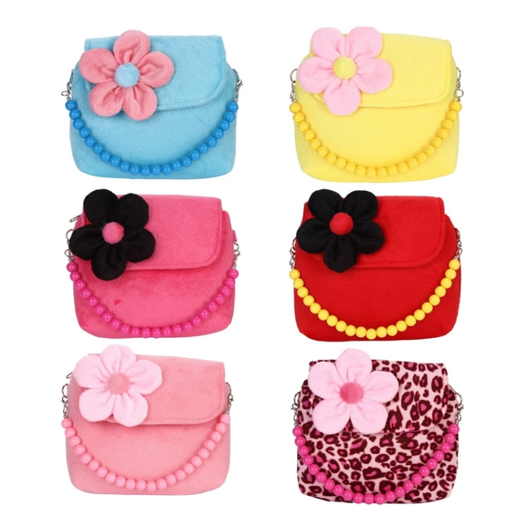 Fashion Shoulder Bag Children Girls Princess Flower Messenger Handbag Lovely Purses(Blue)