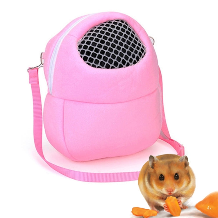 Pet Bag Small Pet Hamster Carrier Pure Color Leash Travel Bag, Size:S(Pink)