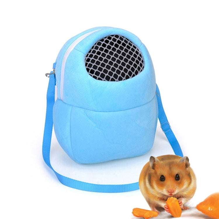 Pet Bag Small Pet Hamster Carrier Pure Color Leash Travel Bag, Size:L(Sky Blue)