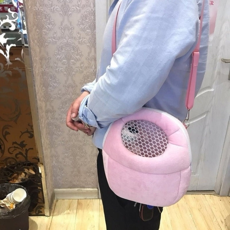 Pet Bag Small Pet Hamster Carrier Pure Color Leash Travel Bag, Size:L(Sky Blue)
