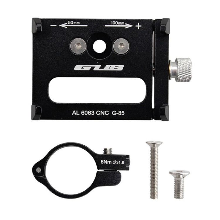 GUB Bicycle Aluminum Alloy Mobile Phone Bracket Navigation Bracket Motorcycle Mobile Phone Holder(Black)