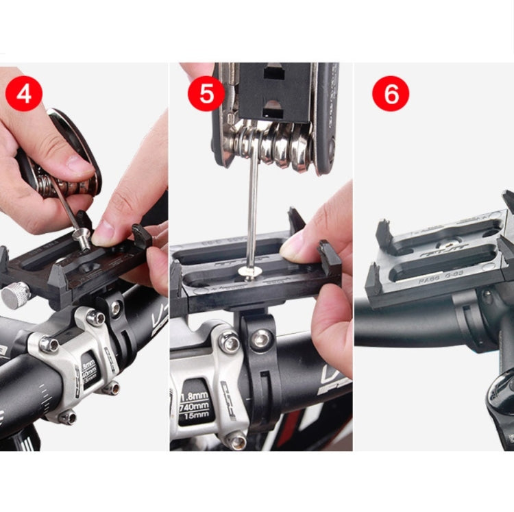 GUB Bicycle Aluminum Alloy Mobile Phone Bracket Navigation Bracket Motorcycle Mobile Phone Holder(Black)