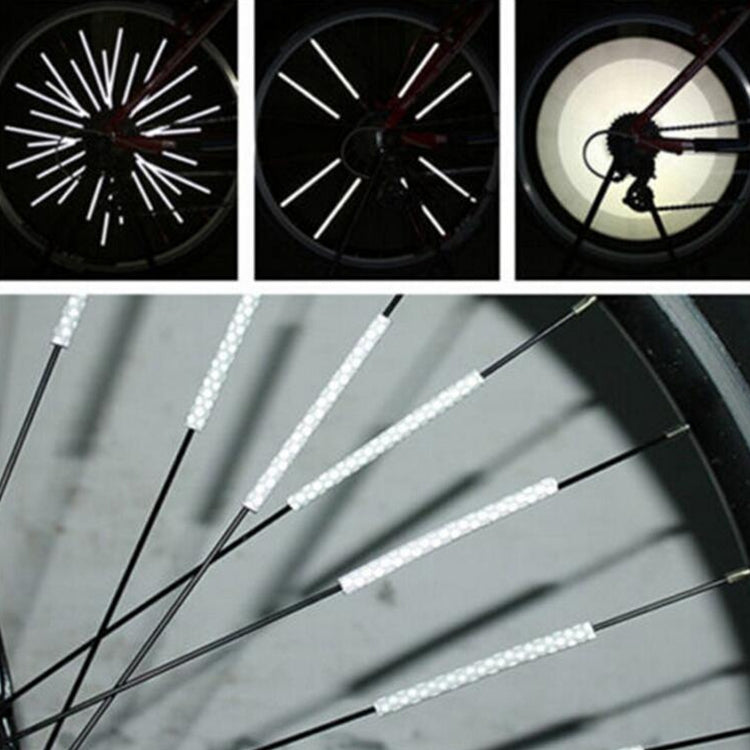2 Bags Bicycle Mountain Bike Riding Wheel Rim Spoke Mount Clip Tube Warning Light Strip Outdoor Reflector(Yellow)