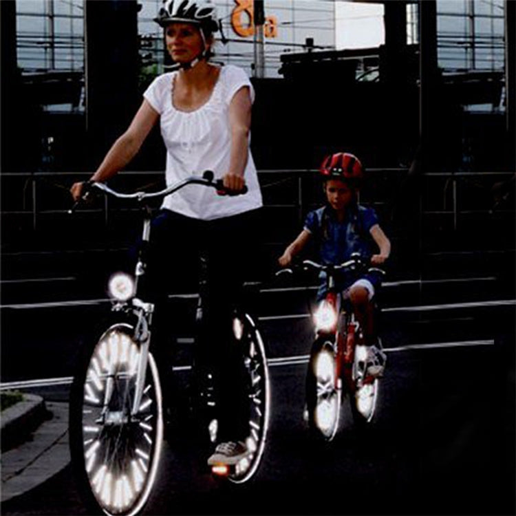 2 Bags Bicycle Mountain Bike Riding Wheel Rim Spoke Mount Clip Tube Warning Light Strip Outdoor Reflector(Silver)