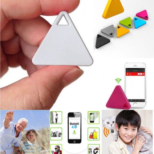 Pet Child Wallet Alarm Key Finder Mini Tag Smart Tracker Bluetooth Locator Alarm Auto Car Pets Kids Motorcycle Trackers(White)