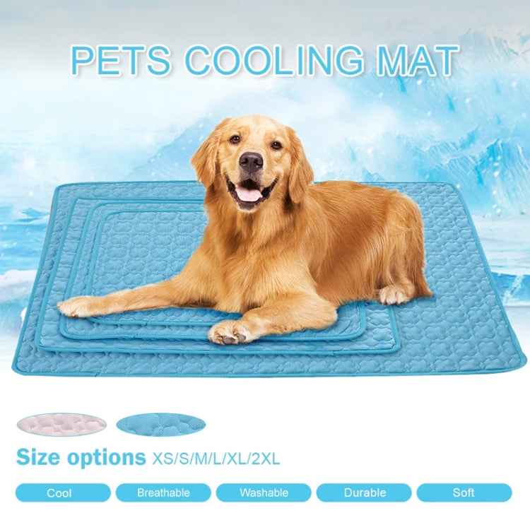 SFB104 Summer Cooling Mats Blanket Ice Pet Dog Cat Bed Mats, Size:102x70cm(Blue)