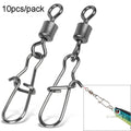 10pcs /Pack Stainless Steel Fishing Connector Bearing Rolling Swivel Connector Fishing Gear Accessories(2(36mm))
