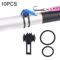 10 PCS/Bag Plastic Fishing Hook Keeper for Fishing Rod Pole Fishing Lures Bait  Safety Holder Fishing Tackle(Black)