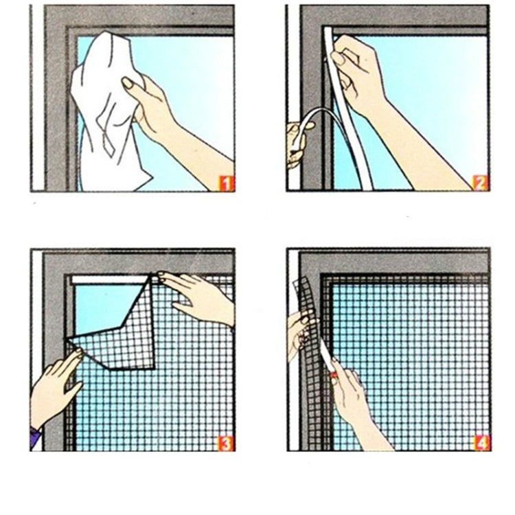 Fly Bug  Mosquito Net Door Window Net Netting Mesh Screen Curtain Protector Flyscreen Insect DIY, Size:2x1.5m(Black)