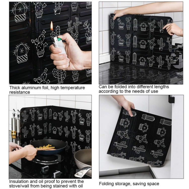 Gas Stove Aluminum Foil Oil Plate Kitchen Splash Guard High Temperature Oil Insulation Board(White)