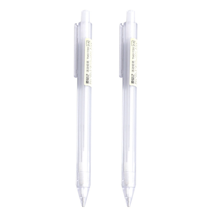 2 PCS Activity Pencil Frosted Transparent Hexagon Pen Student Pencil, Refill:0.5mm, Lead Hardness:2B