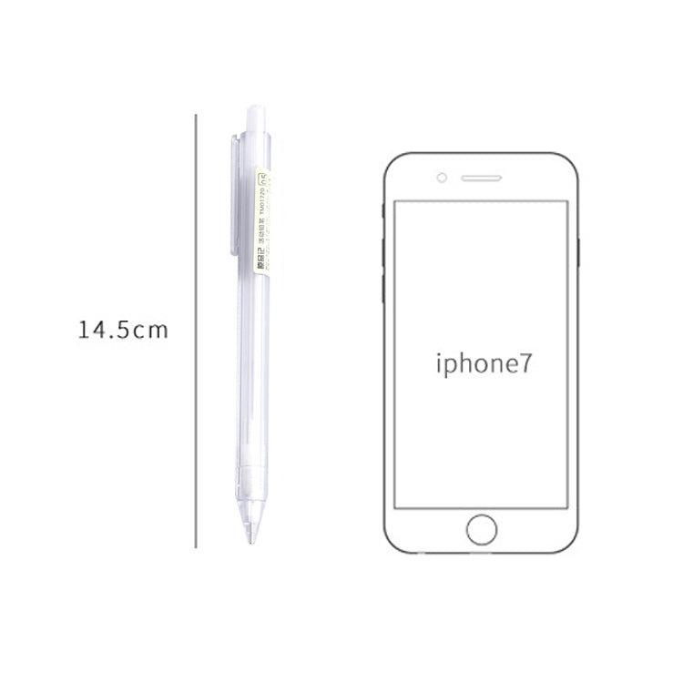 2 PCS Activity Pencil Frosted Transparent Hexagon Pen Student Pencil, Refill:0.5mm, Lead Hardness:2B