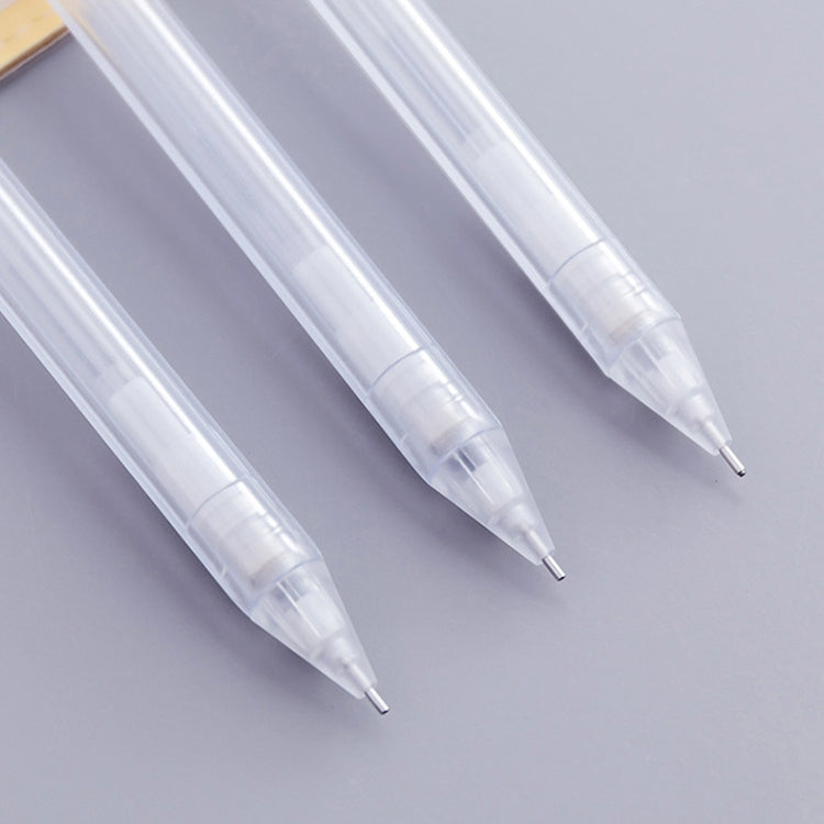 2 PCS Activity Pencil Frosted Transparent Hexagon Pen Student Pencil, Refill:0.5mm, Lead Hardness:2B