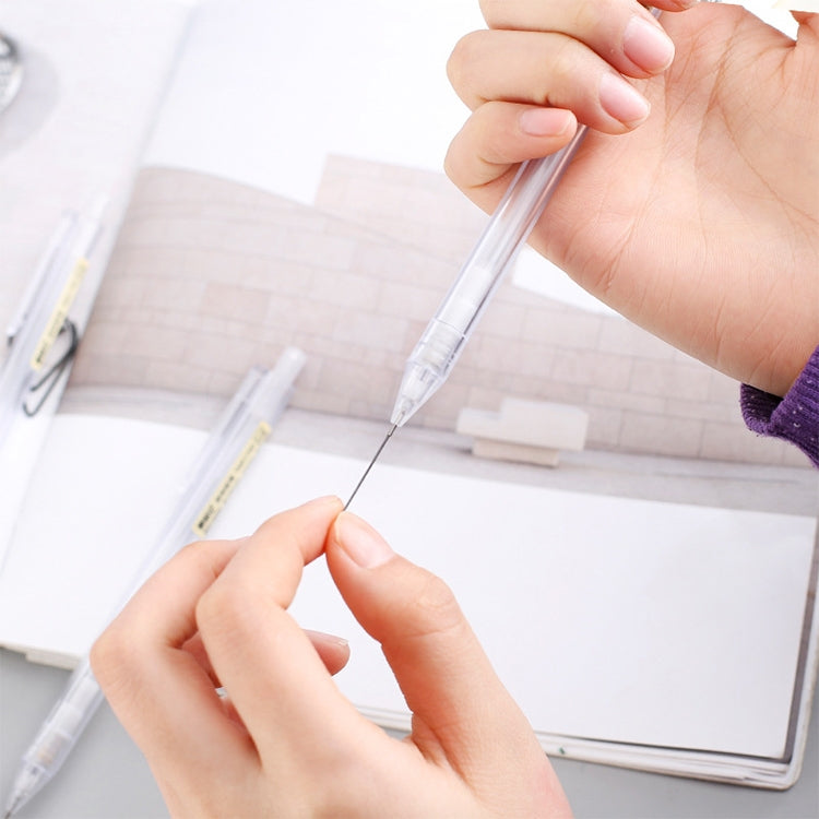 2 PCS Activity Pencil Frosted Transparent Hexagon Pen Student Pencil, Refill:0.5mm, Lead Hardness:2B