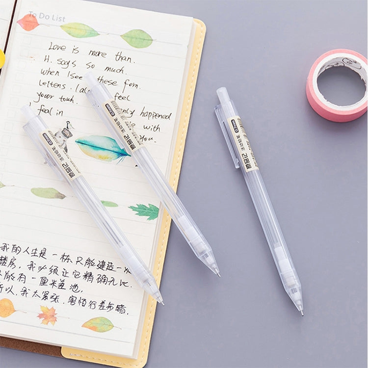 2 PCS Activity Pencil Frosted Transparent Hexagon Pen Student Pencil, Refill:0.5mm, Lead Hardness:2B