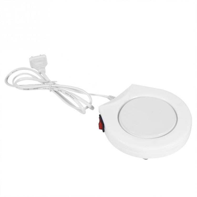 Beverage Heater Tray Pad Milk Tea Coffee Mug Hot Drinks Cup Heater, Shape:Round(White)