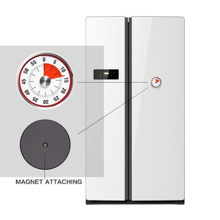 Kitchen Timer Countdown Timer with Magnetic Stainless Steel Timer, Color:8cm Red