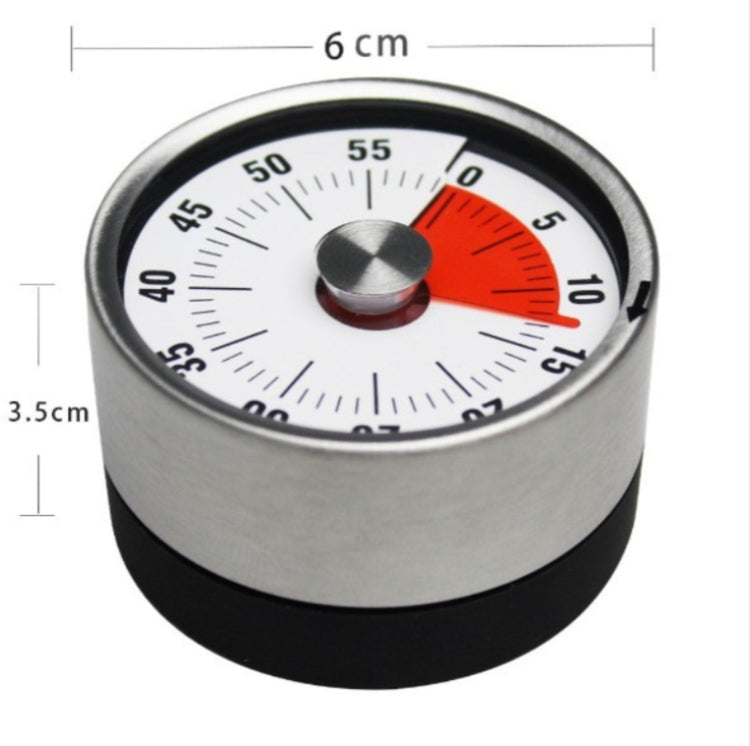 Kitchen Timer Countdown Timer with Magnetic Stainless Steel Timer, Color:6cm Black