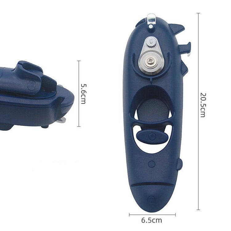 8 in 1 Stainless Steel Multifunctional Hand-canned Bottle Opener(Dark Blue)