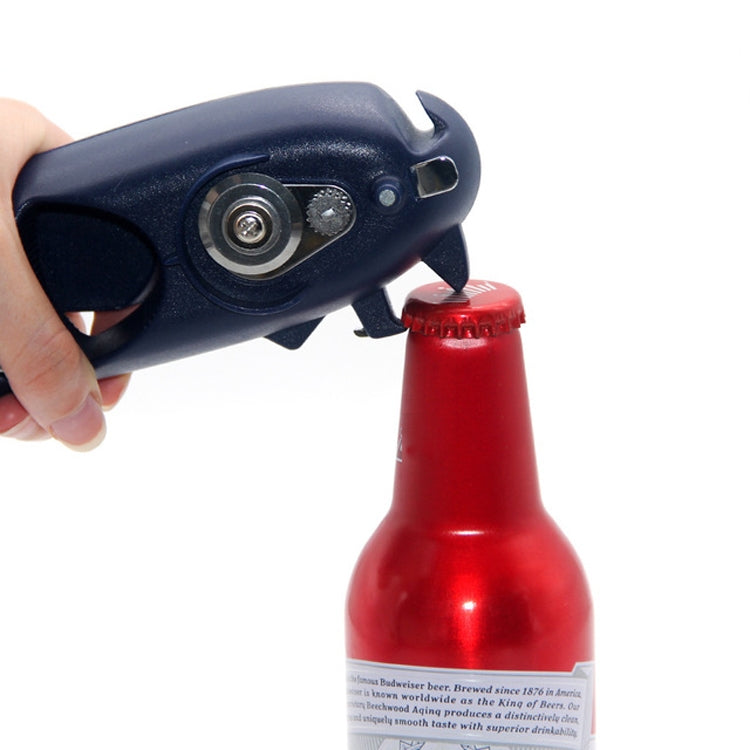 8 in 1 Stainless Steel Multifunctional Hand-canned Bottle Opener(Dark Blue)