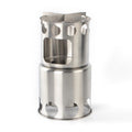 Outdoor Stainless Steel Windproof Stove Portable Camping Roast Stove Set, Specification:Wood Stove