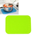 Thicken Colorful Silicone Insulation Mat European Anti-burning Pot Pad Table Waterproof  Phone Pad(Green)