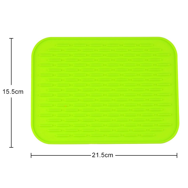 Thicken Colorful Silicone Insulation Mat European Anti-burning Pot Pad Table Waterproof  Phone Pad(Green)