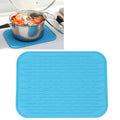 Thicken Colorful Silicone Insulation Mat European Anti-burning Pot Pad Table Waterproof  Phone Pad(Blue)
