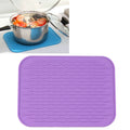 Thicken Colorful Silicone Insulation Mat European Anti-burning Pot Pad Table Waterproof  Phone Pad(Purple)