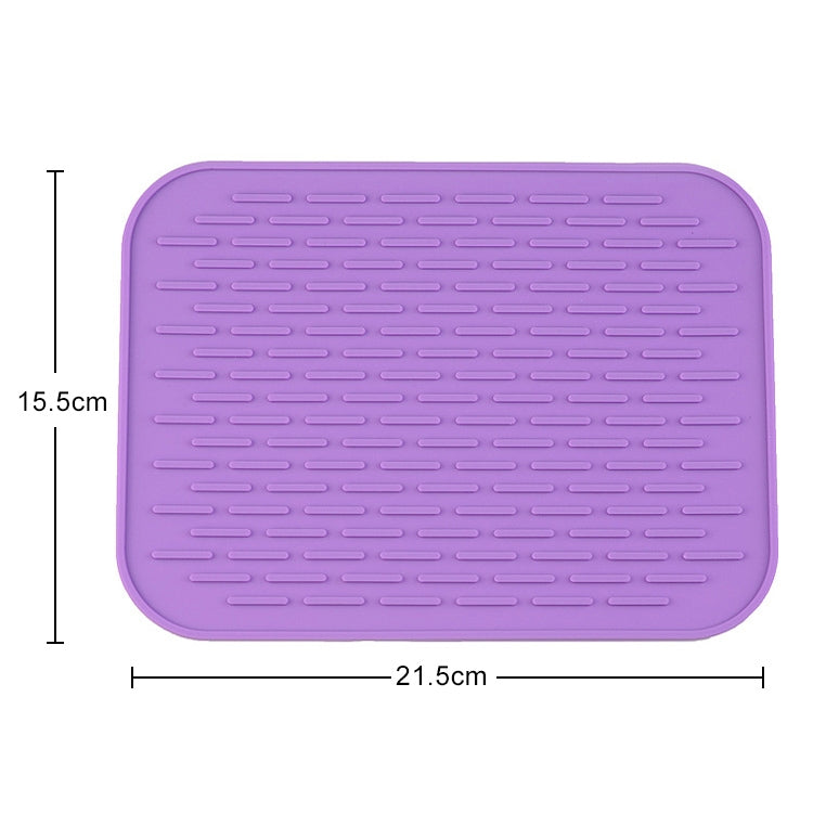 Thicken Colorful Silicone Insulation Mat European Anti-burning Pot Pad Table Waterproof  Phone Pad(Purple)