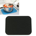 Thicken Colorful Silicone Insulation Mat European Anti-burning Pot Pad Table Waterproof  Phone Pad(Black)