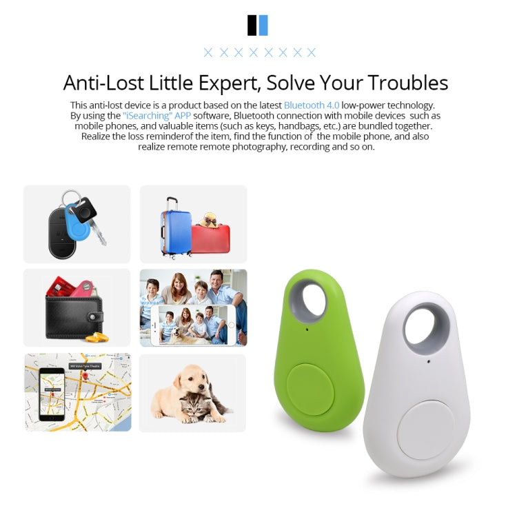 Keyfinder Wallet Dog Cat kids GPS locator anti lost keychain Smart Search Bluetooth Tracker Tag(Green)