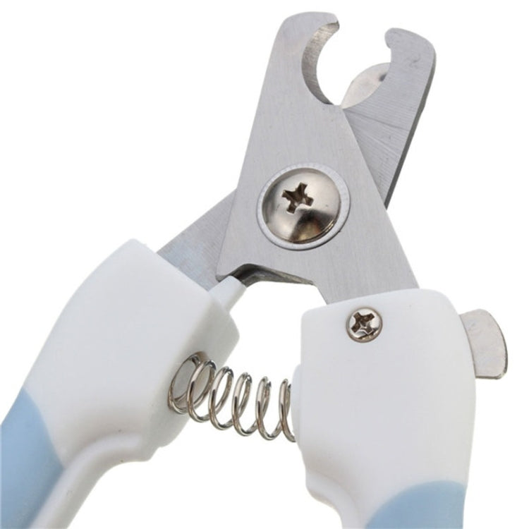 Two-piece Pet Toe Stainless Steel Cat and Dog Nail Clipper Filee, Size:S(Blue)