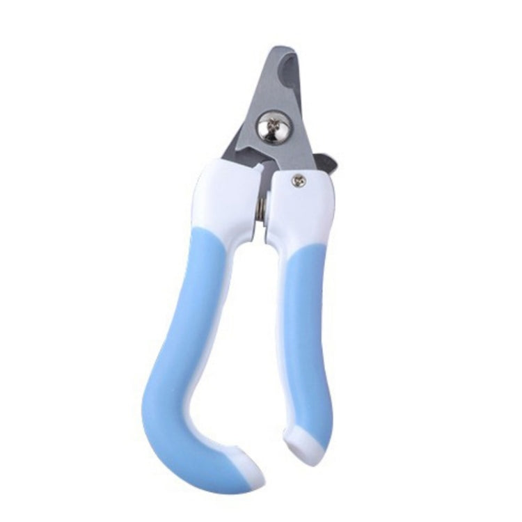 Two-piece Pet Toe Stainless Steel Cat and Dog Nail Clipper Filee, Size:S(Blue)