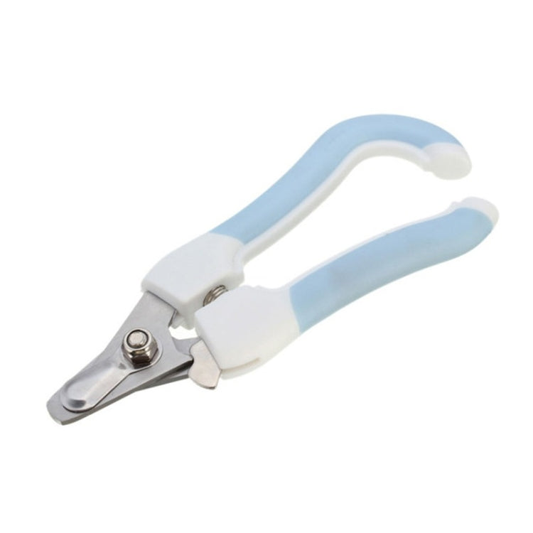 Two-piece Pet Toe Stainless Steel Cat and Dog Nail Clipper Filee, Size:S(Blue)