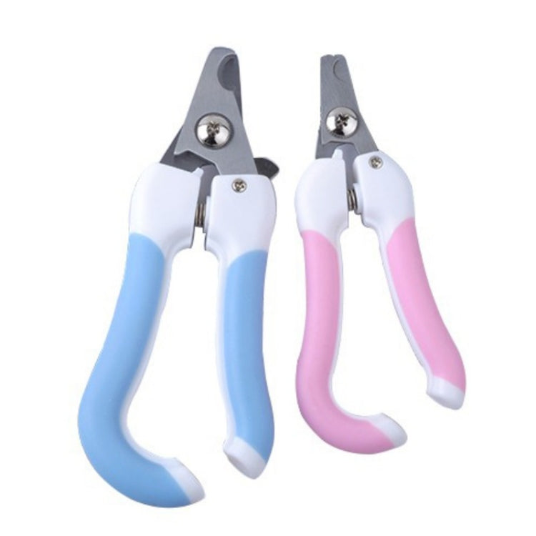 Two-piece Pet Toe Stainless Steel Cat and Dog Nail Clipper Filee, Size:S(Blue)