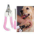 Two-piece Pet Toe Stainless Steel Cat and Dog Nail Clipper Filee, Size:S(Pink)