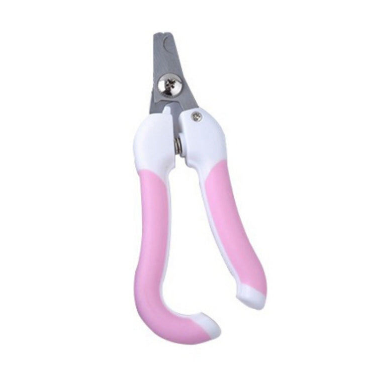Two-piece Pet Toe Stainless Steel Cat and Dog Nail Clipper Filee, Size:S(Pink)