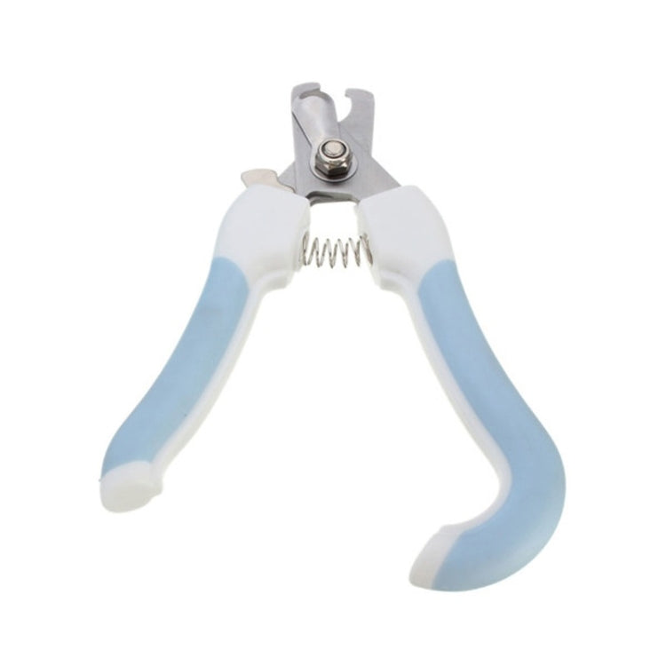 Two-piece Pet Toe Stainless Steel Cat and Dog Nail Clipper Filee, Size:L(Blue)