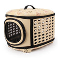 EVA Portable Folding Pet Tote Pet Carrier Bag(Beige)