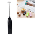 Electric Handheld Home Kitchen Egg Beater Mini Stainless Steel Egg Coffee Milk Tea Blender(Black)
