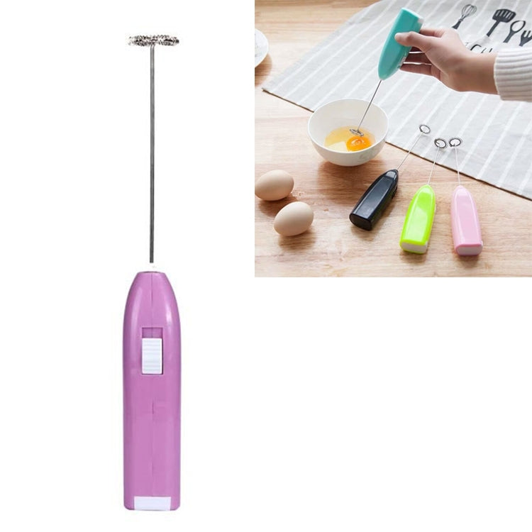 Electric Handheld Home Kitchen Egg Beater Mini Stainless Steel Egg Coffee Milk Tea Blender(Pink)
