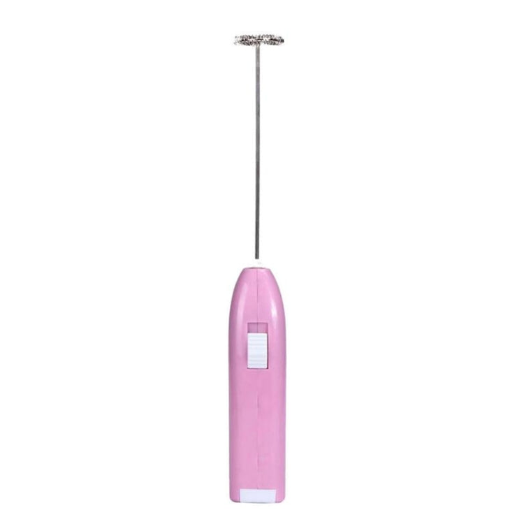 Electric Handheld Home Kitchen Egg Beater Mini Stainless Steel Egg Coffee Milk Tea Blender(Pink)