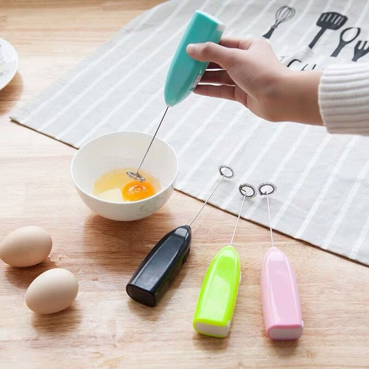 Electric Handheld Home Kitchen Egg Beater Mini Stainless Steel Egg Coffee Milk Tea Blender(Pink)