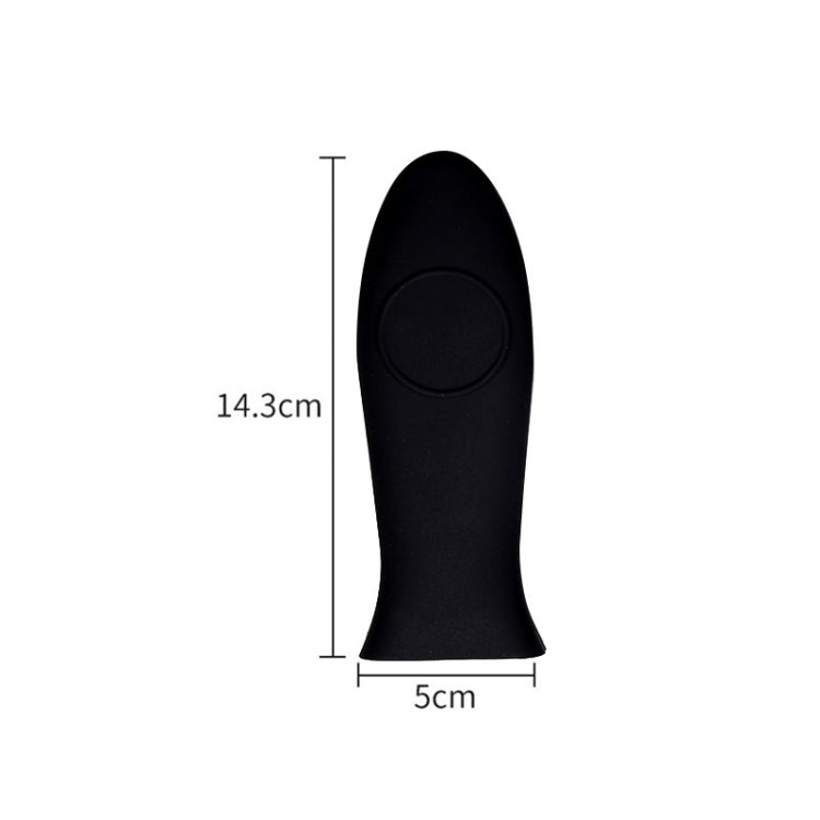 Silicone Pot Holder Handle Anti Slip Cover for Kitchen Thick Soft Pot Handle(Black)