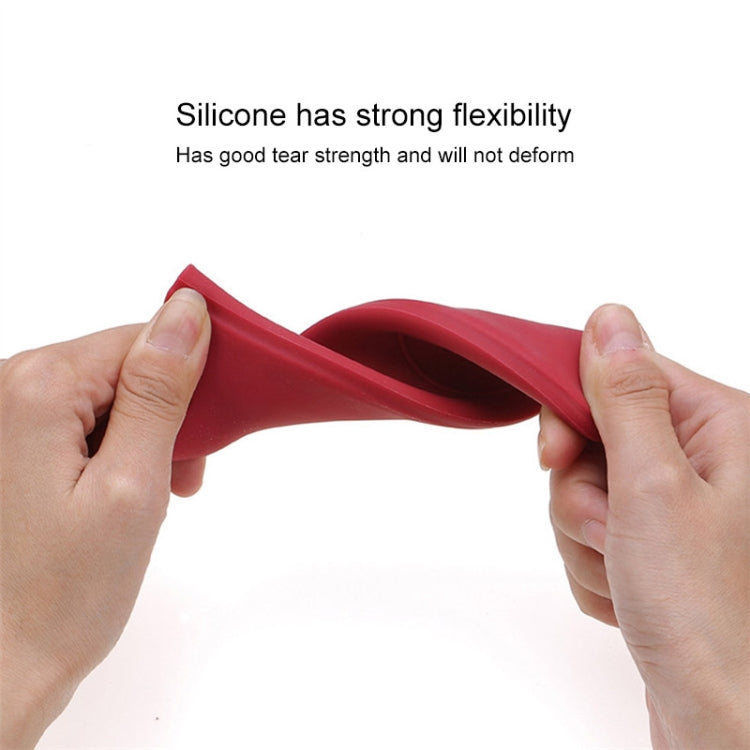 Silicone Pot Holder Handle Anti Slip Cover for Kitchen Thick Soft Pot Handle(Black)