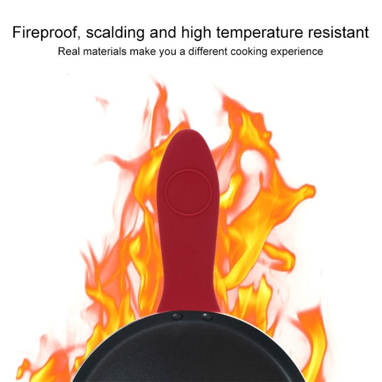 Silicone Pot Holder Handle Anti Slip Cover for Kitchen Thick Soft Pot Handle(Black)